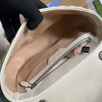 Gucci 443497 GG Marmont Small Shoulder Bag White