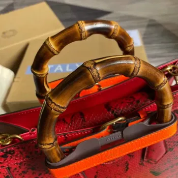 Gucci Diana Small Tote Bag Snake Top Handle Bag 660195 Red