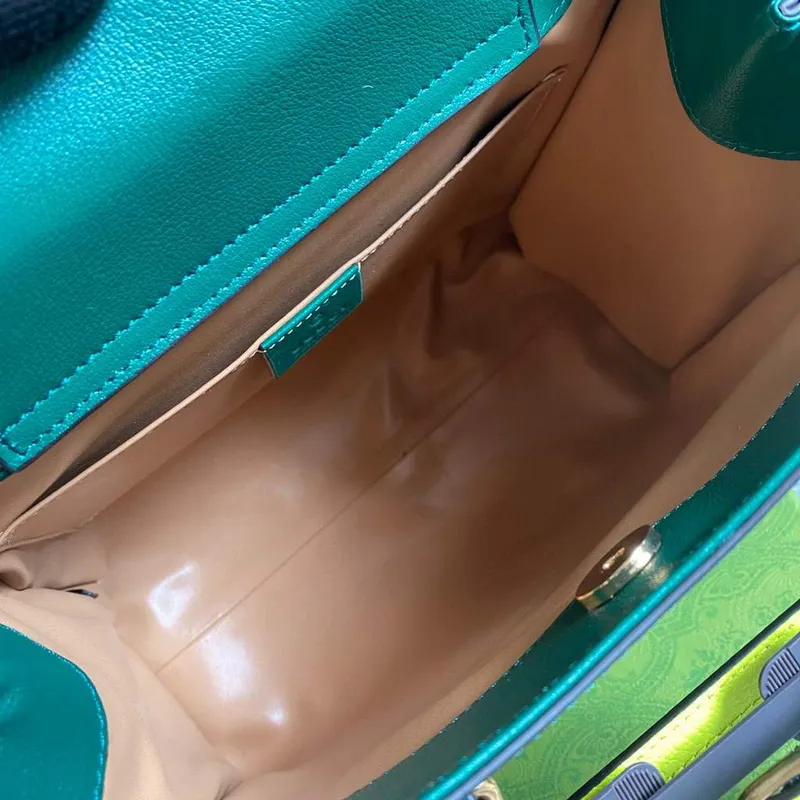 Gucci Diana Small Tote Bag Snake Top Handle Bag 660195 Green