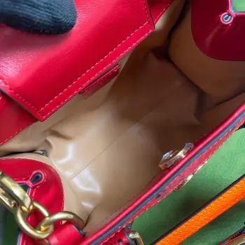 Gucci Diana Mini Tote Bag Snake Top Handle Bag Gucci  655661 Red