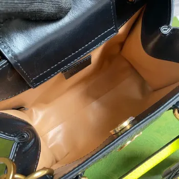 Gucci Diana Mini Tote Bag Snake Top Handle Bag Gucci  655661 Black