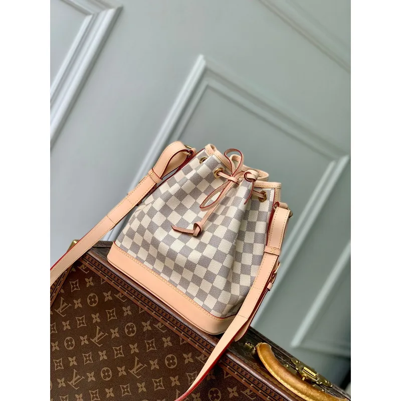 LV N40594 Louis Vuitton Noé BB Bucket Bag White