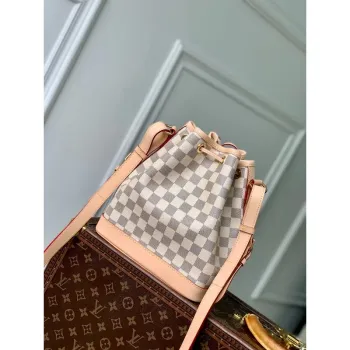 LV N40594 Louis Vuitton Noé BB Bucket Bag White