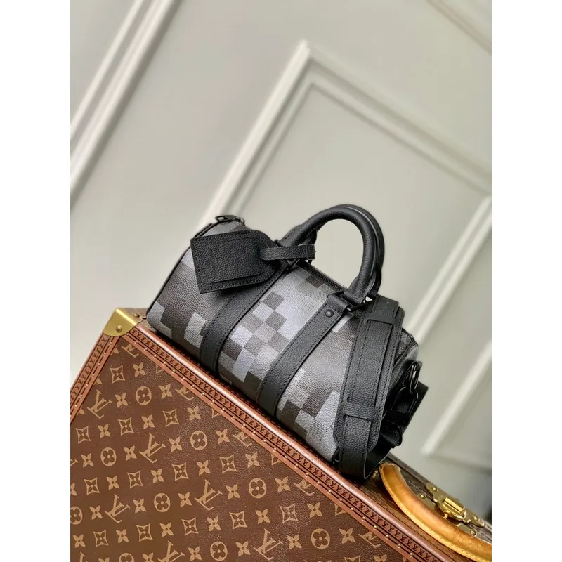 LV M14919 Louis Vuitton Keepall Bandoulière 25 Bag Black