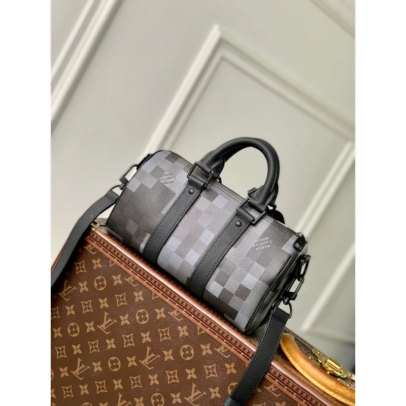 LV M14919 Louis Vuitton Keepall Bandoulière 25 Bag Black