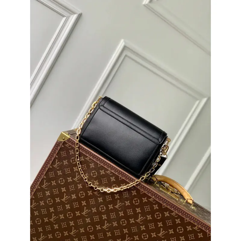 LV M25209 Louis Vuitton Dauphine Soft MM Bag Black