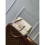 LV M25050 Louis Vuitton Dauphine Soft MM Bag White
