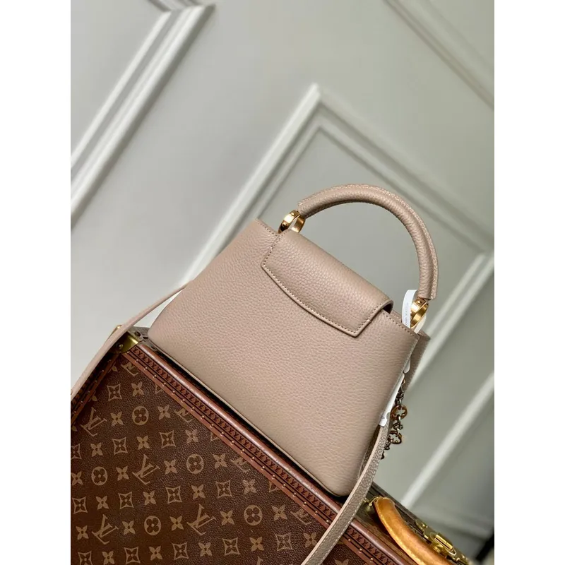LV M12935 Louis Vuitton Capucines BB Handbag Galet Gray