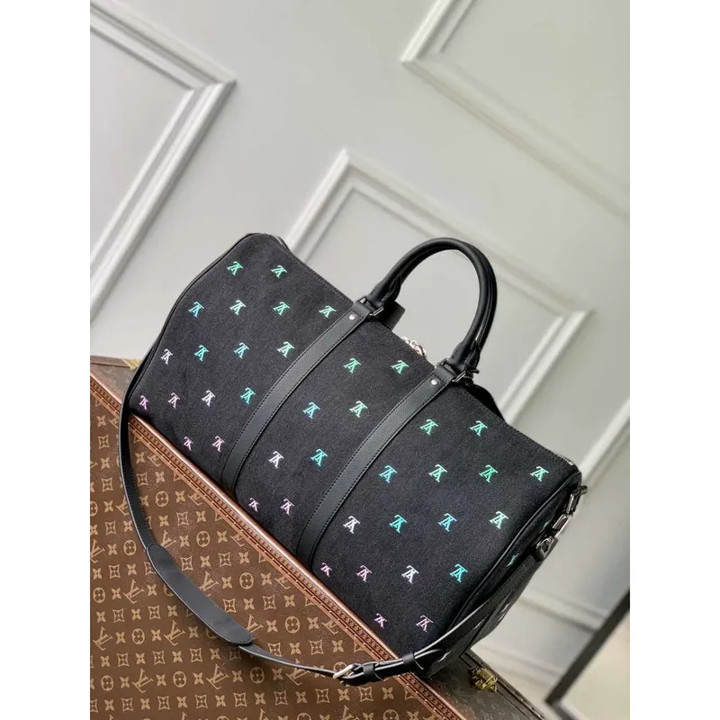 LV M13966 Louis Vuitton Keepall Bandoulière 50 Bag Gradient Blue