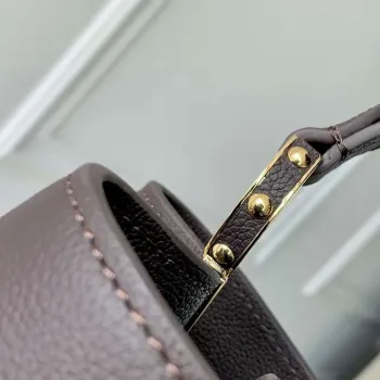 LV M12927 Louis Vuitton Capucines MM Souple Bag Chocolate Brown