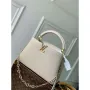 LV M12938 Louis Vuitton Capucines MM Handbag Quartz White