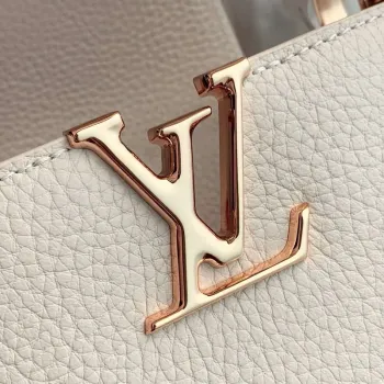 LV M12938 Louis Vuitton Capucines MM Handbag Quartz White