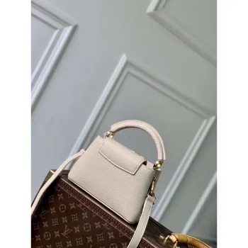 LV M12938 Louis Vuitton Capucines Mini Handbag Quartz White