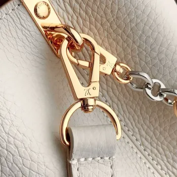 LV M12938 Louis Vuitton Capucines Mini Handbag Quartz White