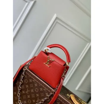 LV M12936 Louis Vuitton Capucines Mini Handbag Red