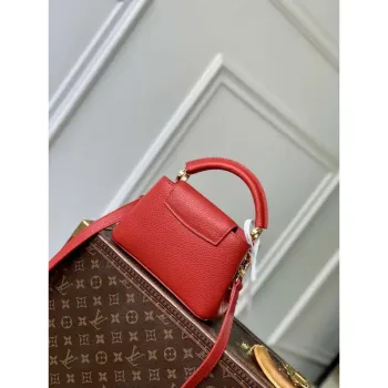 LV M12936 Louis Vuitton Capucines Mini Handbag Red