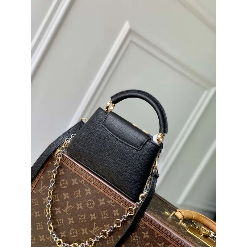 LV M12936 Louis Vuitton Capucines Mini Handbag Black