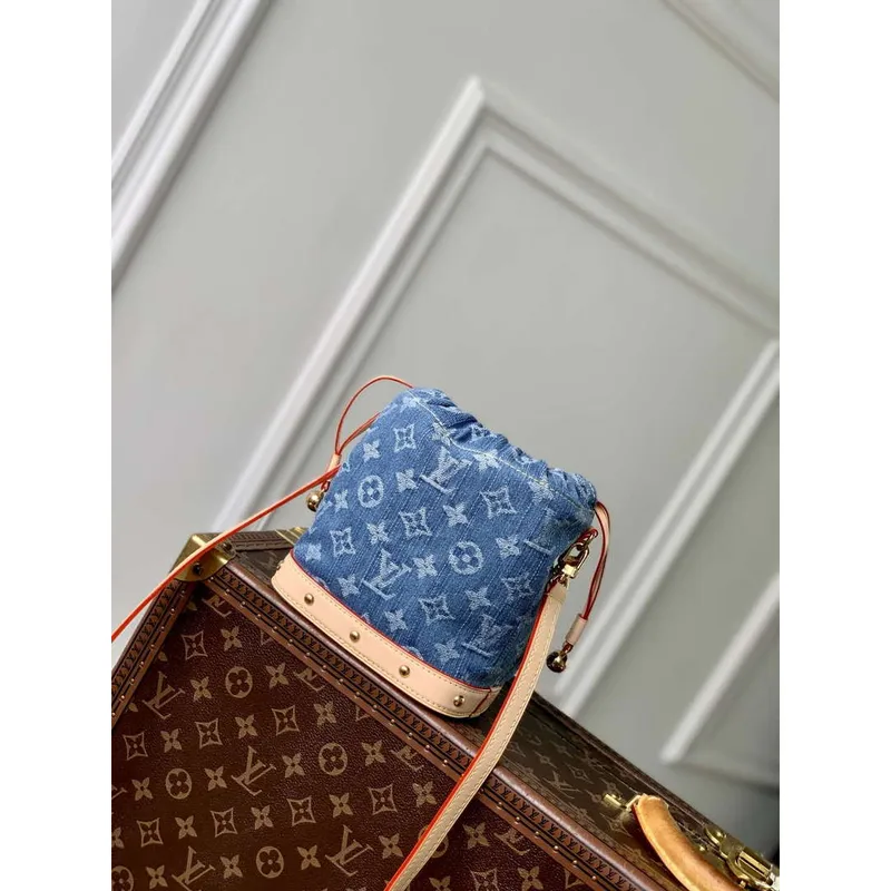 LV M83043 Louis Vuitton Nano Noé Bag Denim Blue