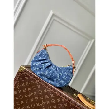LV M13571 Louis Vuitton Pochette Valley Bag Denim Blue
