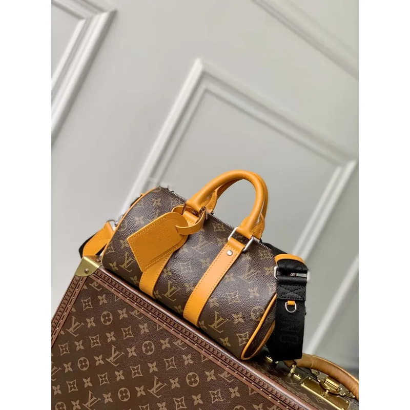 LV M12733 Louis Vuitton Keepall Bandoulière 25 Bag Safran Yellow