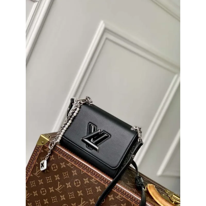 LV M14636 Louis Vuitton Twist PM Slim Bag Black