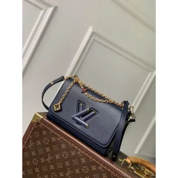 LV M14342 Louis Vuitton Twist MM Slim Bag Navy Blue