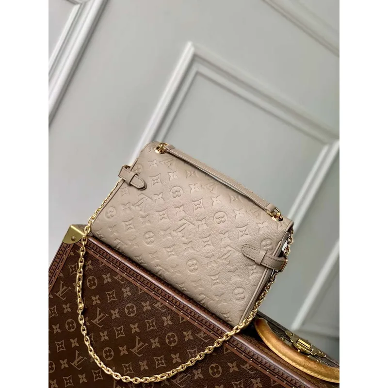 LV M14973 Louis Vuitton Anytime Flap Bag Tourterelle Gray