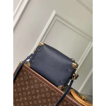 LV M15226 Louis Vuitton Side Trunk MM Handbag Navy Blue