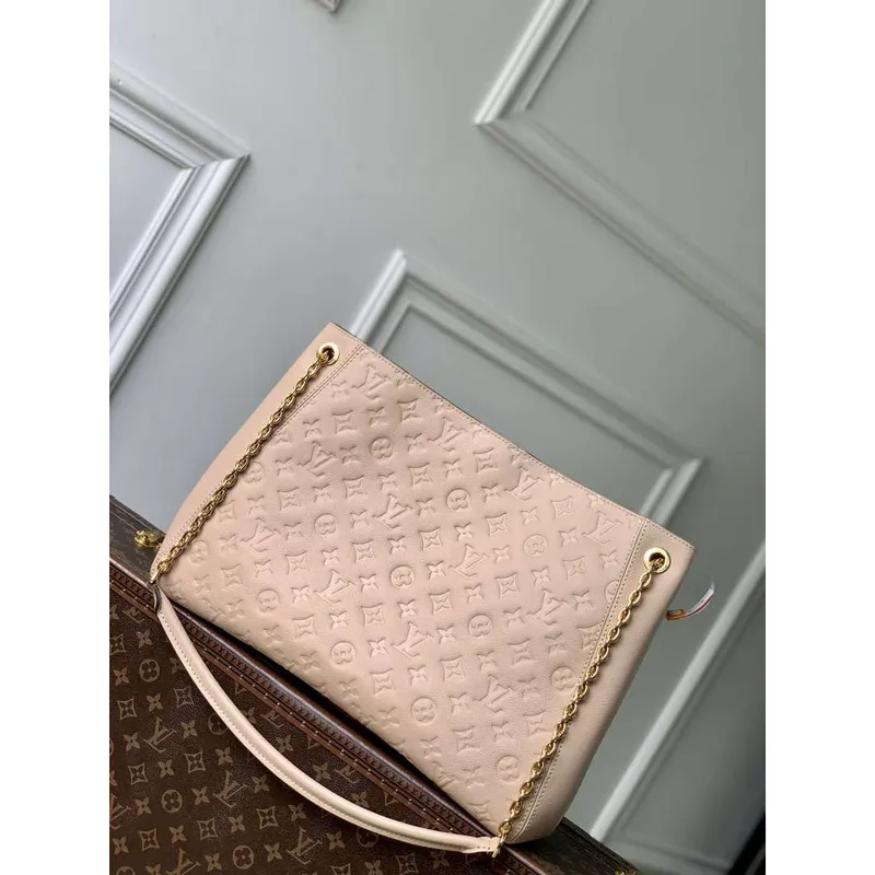 LV M14324 Louis Vuitton Anytime MM Cowhide Leather Bag Sand