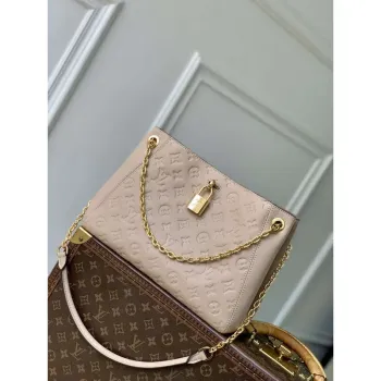 LV M14659 Louis Vuitton Anytime PM Cowhide Leather Bag Sand