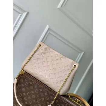 LV M14659 Louis Vuitton Anytime PM Cowhide Leather Bag Sand