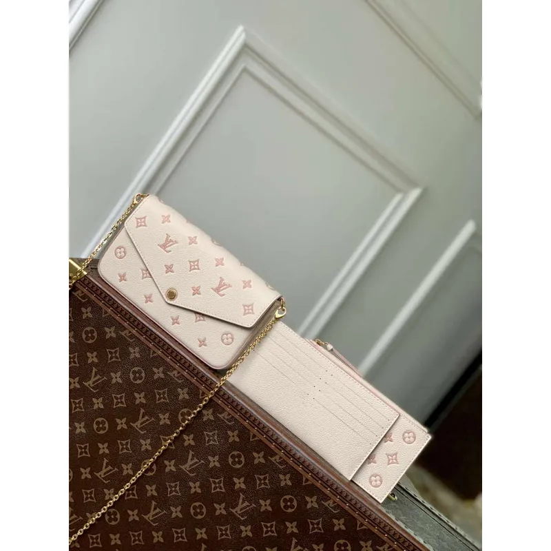 LV M14968 Louis Vuitton Félicie Pochette Bag Bicolor Eden