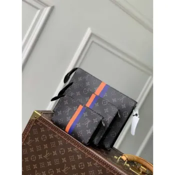 LV P01957 Louis Vuitton Trio Toilet Pouch Mon Monogram Black