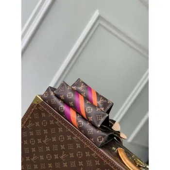 LV P01952 Louis Vuitton Trio Toilet Pouch Mon Monogram Brown