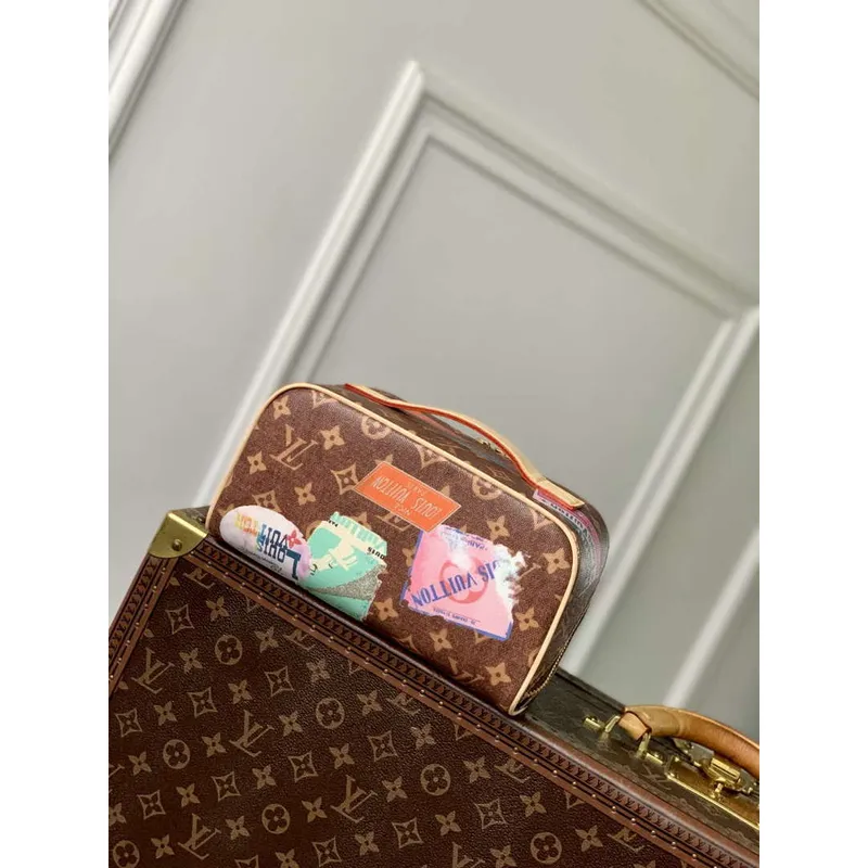 LV M14744 Louis Vuitton Toiletry Bag 2 Compartments Monogram