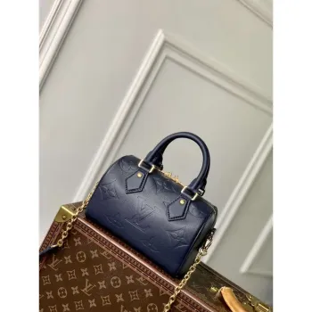 LV M58953 Louis Vuitton Speedy Bandouliere 20 Handbag Dark Blue
