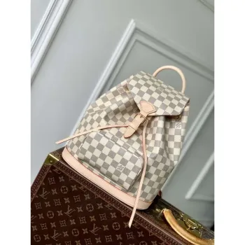 LV N00120 Louis Vuitton Montsouris PM Backpack Damier Azur