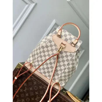 LV N00120 Louis Vuitton Montsouris PM Backpack Damier Azur