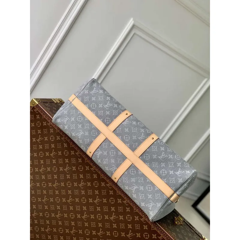 LV M13748 Louis Vuitton Keepall Bandoulière 45 Bag Cloudy Gray