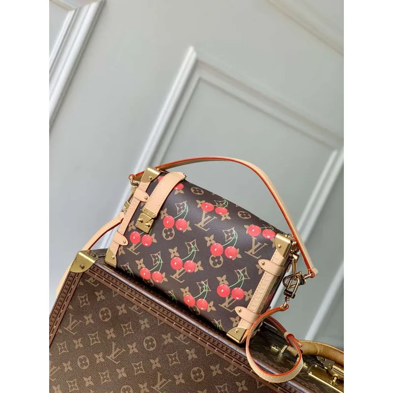 LV M14278 Louis Vuitton LV x TM Side Trunk MM Bag Cherry Coated