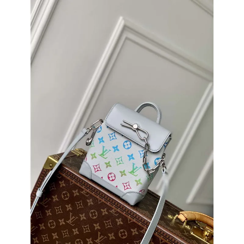 LV M13905 Louis Vuitton Nano Steamer Bag Gray gradient