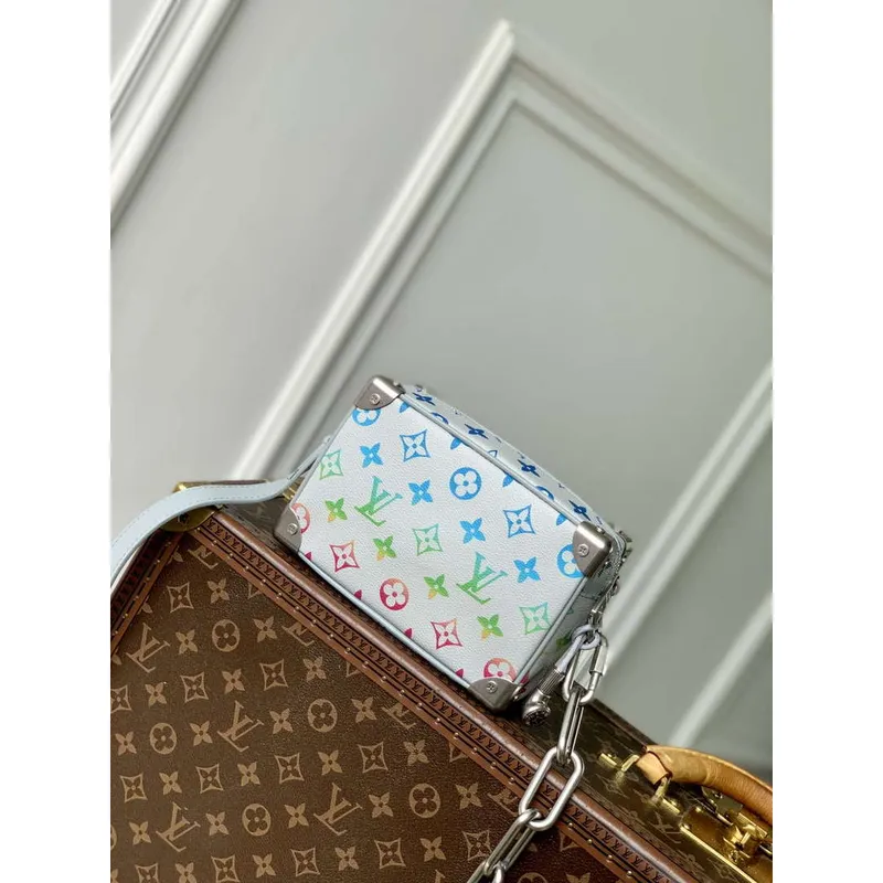 LV M13901 Louis Vuitton Bolsa Soft Trunk Mini Bag Gray gradient
