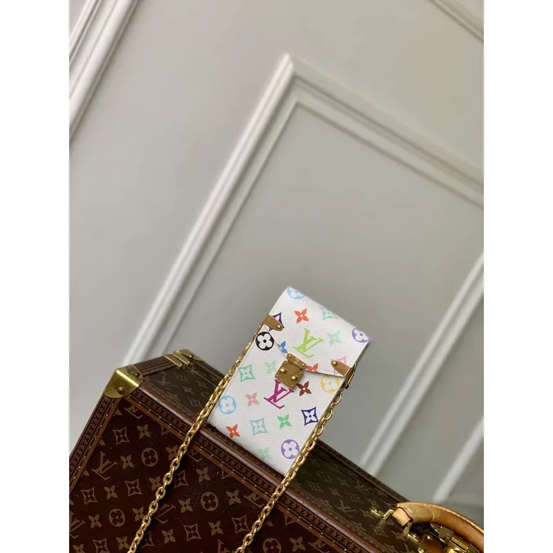 LV M14098 Louis Vuitton LV x TM Phone Pouch Métis White