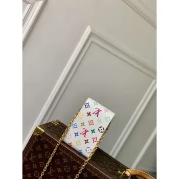 LV M14098 Louis Vuitton LV x TM Phone Pouch Métis White
