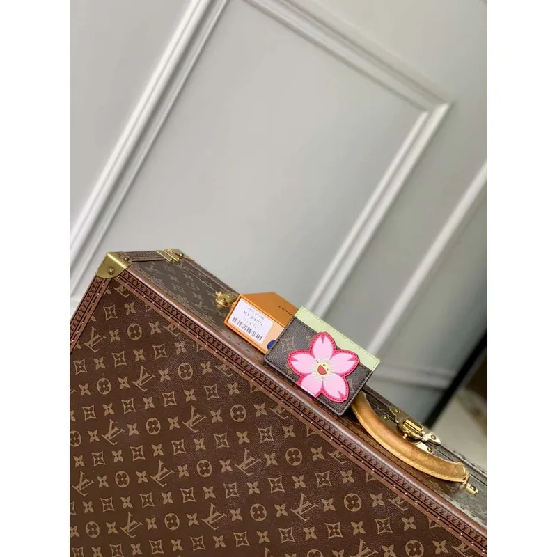 LV M13429 Louis Vuitton LV x TM Card Holder Sakura Brown