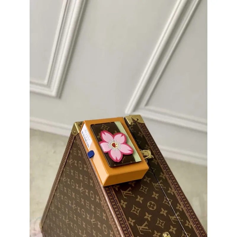 LV M13429 Louis Vuitton LV x TM Card Holder Sakura Brown