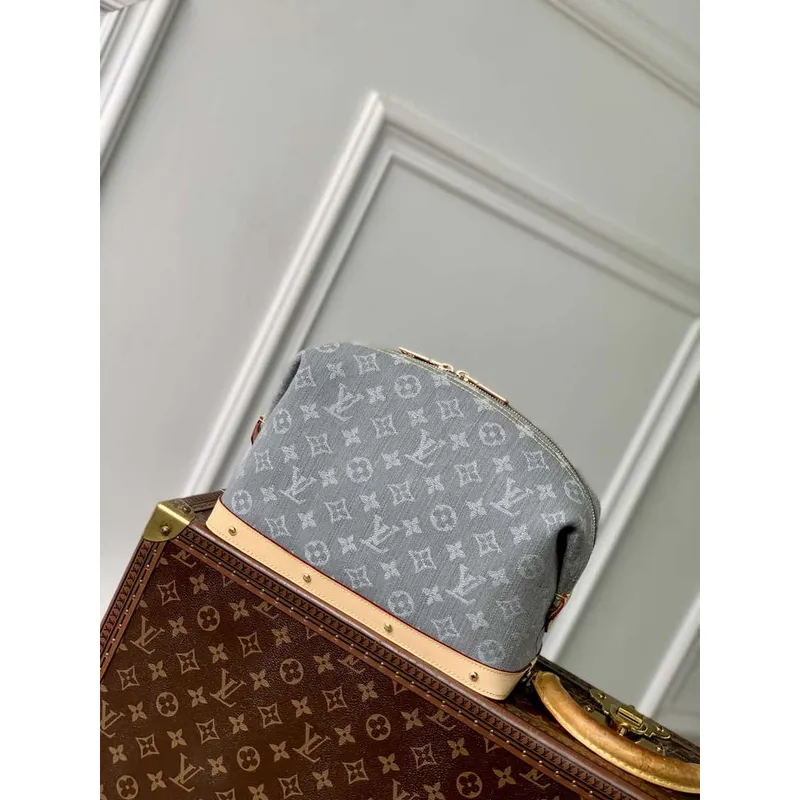 LV M13750 Louis Vuitton Cosmetic Pouch GM Bag Cloudy Gray