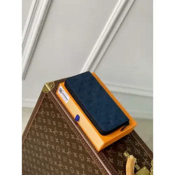 LV M14847 Louis Vuitton Zippy Wallet Horizontal Navy Blue