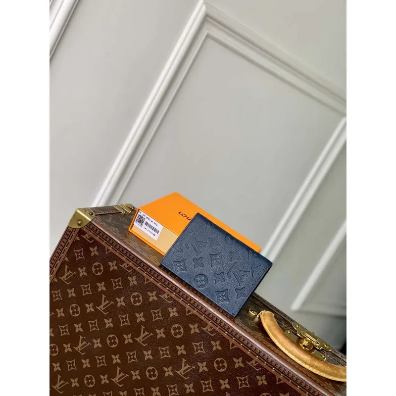 LV M14792 Louis Vuitton Passport Cover Navy Blue