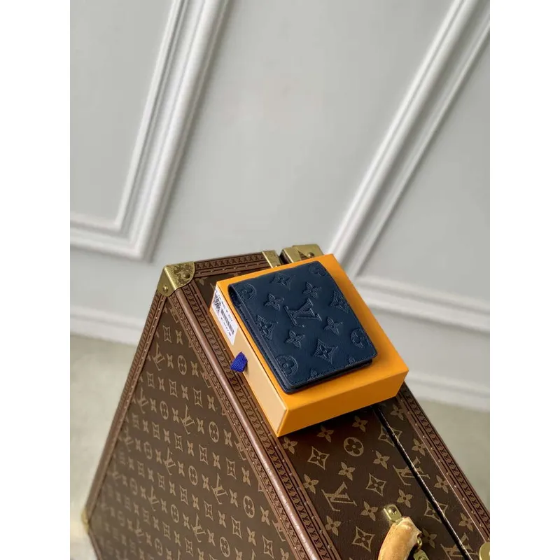 LV M14787 Louis Vuitton Multiple Wallet Navy Blue